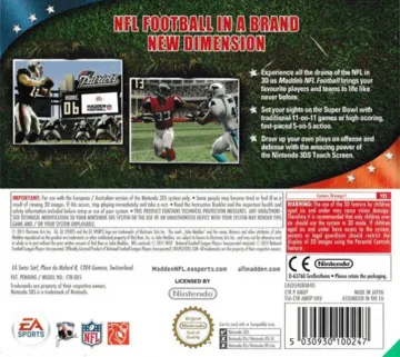 Madden NFL Football (Usa) box cover back
